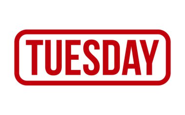 Kırmızı Salı Kauçuk Mühür Vektörü