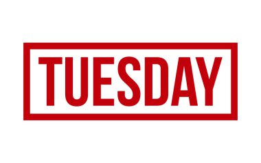 Kırmızı Salı Kauçuk Mühür Vektörü