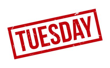 Kırmızı Salı Kauçuk Mühür Vektörü