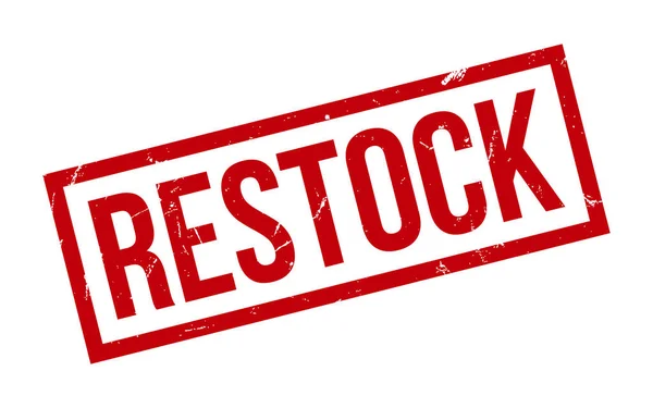 Vector Sello Sello Goma Rojo Restock — Vector de stock