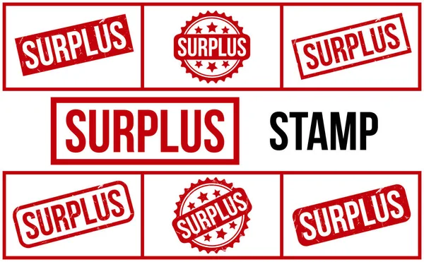 stock vector Surplus rubber grunge stamp set vector