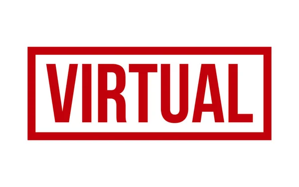 Vetor Selo Borracha Virtual Vermelho —  Vetores de Stock
