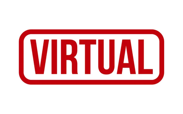 Червоний Віртуальний Гумовий Штамп Ущільнення Вектор — стоковий вектор