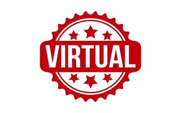 Vector Sello Sello Grunge Goma Virtual — Vector de stock