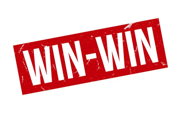 Win Win Rubber Stamp Seal Vector — Stock Vector