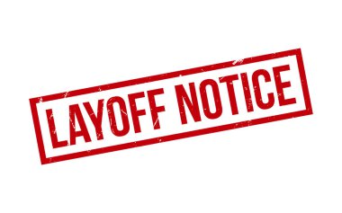 İşten Çıkarma Bildirimi Kauçuk Mühür Vektörü