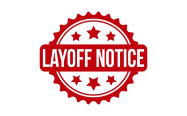 Kırmızı İşten Çıkarma Bildirimi Kauçuk Mühür Vektörü