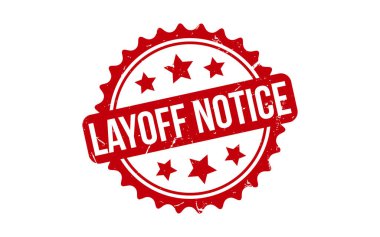 Kırmızı İşten Çıkarma Bildirimi Kauçuk Mühür Vektörü