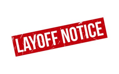 İşten Çıkarma Bildirimi Kauçuk Mühür Vektörü