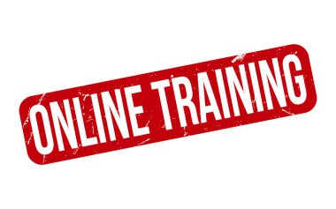 Çevrimiçi Eğitimli kauçuk grunge mühür vektörü