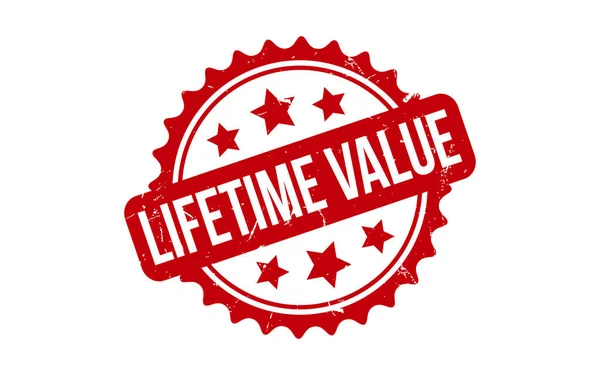 Lifetime Value Rubber Grunge Stamp Seal Vector — 스톡 벡터