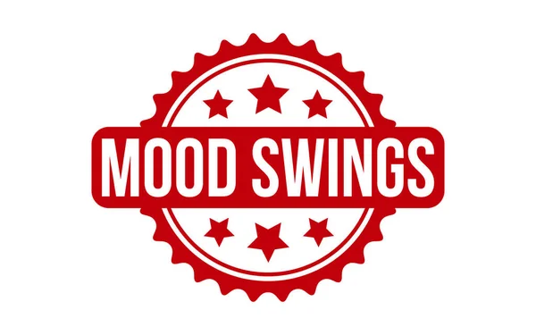 Red Mood Swings Καουτσούκ Σφραγίδα Διάνυσμα Σφραγίδα — Διανυσματικό Αρχείο