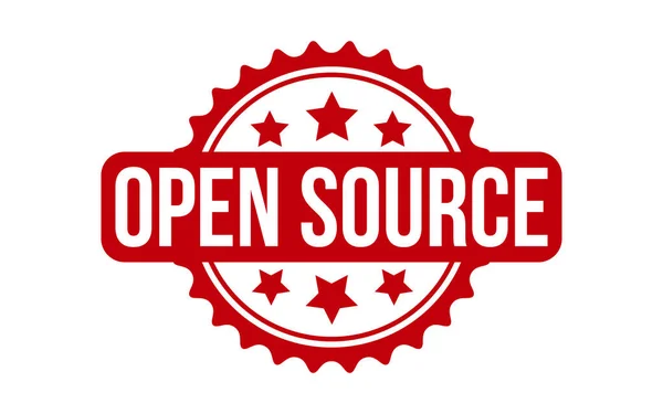 Open Source Rubber Grunge Stamp Set Vector — Stock Vector