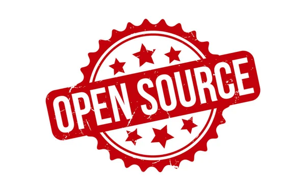 Open Source Rubber Grunge Stamp Seal Vector — Stock Vector
