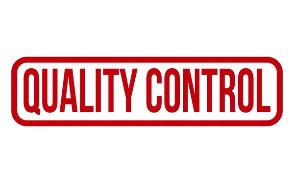 Roter Qualitätskontrollsiegel Vektor Mit Gummistempel — Stockvektor