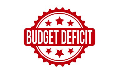 Bütçe Açığı Lastik Damga Mührü Vektörü