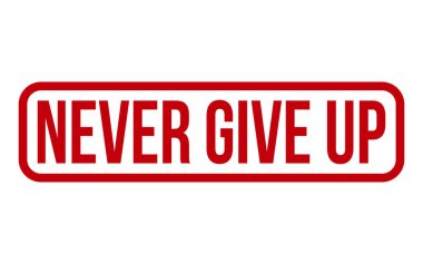 Kauçuk Damga Mühür Vektöründen Asla Vazgeçme