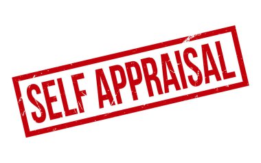 Kendini Değerlendirme Kauçuk Mühür Vektörü