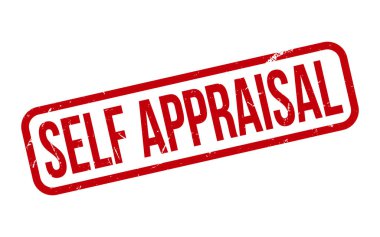 Kendini Değerlendirme Kauçuk Mühür Vektörü