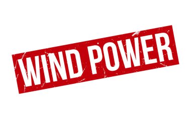 Kırmızı Rüzgar Güç Kauçuk Mühür Vektörü