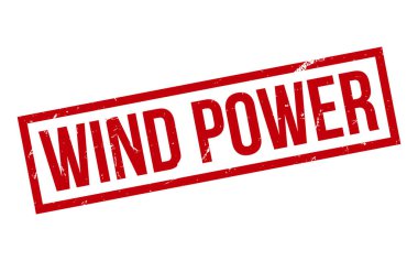 Kırmızı Rüzgar Güç Kauçuk Mühür Vektörü