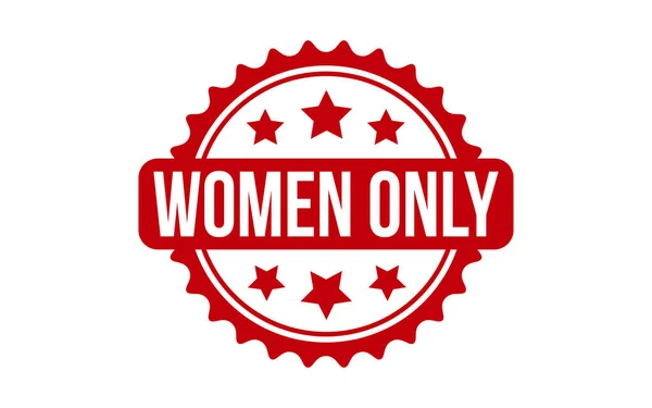 Red Women Only Rubber Stamp Seal Vector — Stockvector