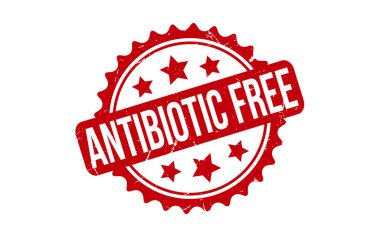 Kırmızı Antibiyotik Beleş Kauçuk Mühür Vektörü