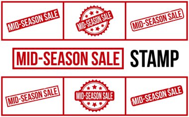Red Mid-Season Satış Kauçuk Pul Ayarlama Vektörü