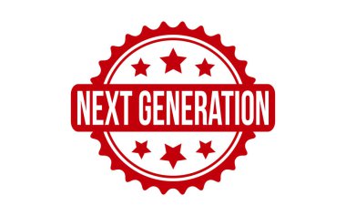 Kırmızı Yeni Nesil Lastik Damga Mühür Vektörü