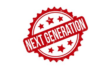 Kırmızı Yeni Nesil Lastik Damga Mühür Vektörü