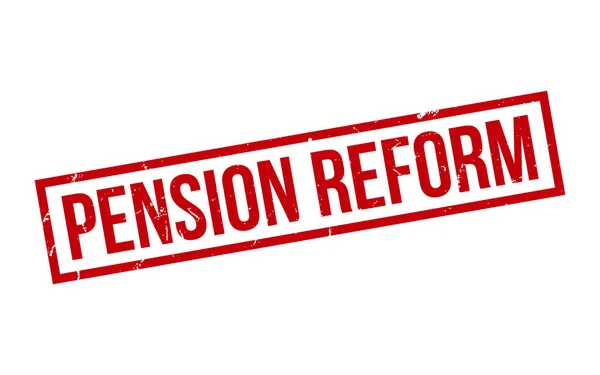 Pension Reform Gumibélyegző Pecsét Vektor — Stock Vector