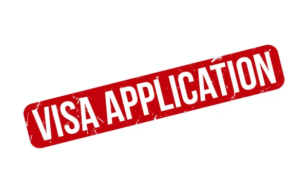 Visa Application Rubber Grunge Stamp Seal Vector — 스톡 벡터