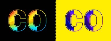 Eşsiz CO harfi simge vektör şablonu. Şirket işleri için kaliteli alfabe logosu tasarımı