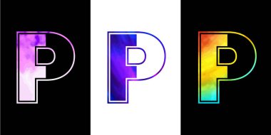 P harfi logo tasarım vektör şablonu. Kurumsal iş kimliği için yaratıcı modern lüks logoti