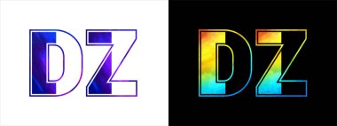 Harf DZ logo tasarım vektör şablonu. Kurumsal iş kimliği için yaratıcı modern lüks logoti