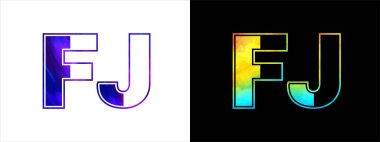 İlk harf FJ logo simgesi vektör tasarım şablonu. Şirket kimlikleri için lüks logolar.