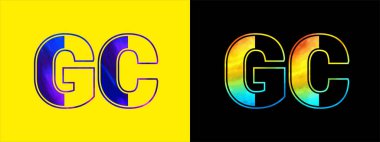 Harf GC logo tasarım vektör şablonu. Kurumsal iş kimliği için yaratıcı modern lüks logoti