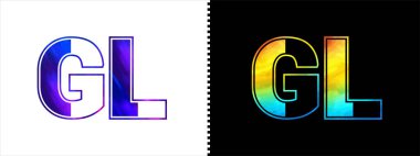 Harf GL logo tasarım vektör şablonu. Kurumsal iş kimliği için yaratıcı modern lüks logoti