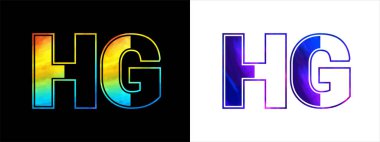 İlk harf HG logo simgesi vektör tasarım şablonu. Şirket kimlikleri için lüks logolar.