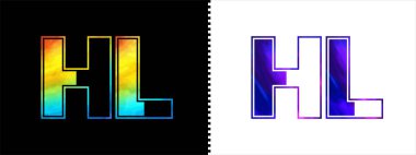 Harf HL logo tasarım vektör şablonu. Kurumsal iş kimliği için yaratıcı modern lüks logoti