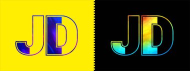 İlk harf JD logo simgesi vektör tasarım şablonu. Şirket kimlikleri için lüks logolar.