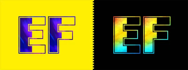 独特的Ef字母标识图标图标矢量模板 公司业务的高级时尚字母表标志设计 — 图库矢量图片