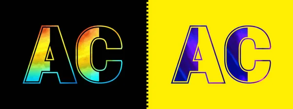文字Acロゴデザインベクトルテンプレート コーポレートアイデンティティのための創造的な近代的な豪華なロゴタイプ — ストックベクタ