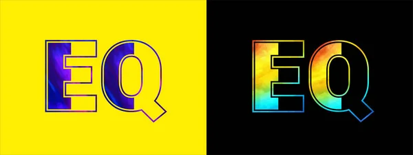 初始字母Eq标志图标图标矢量设计模板 企业身份的奢侈奢侈标志类型 — 图库矢量图片