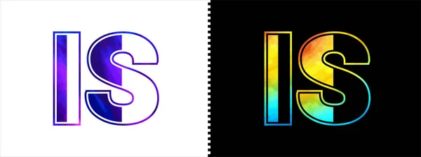 初期文字Isロゴアイコンベクトルデザインテンプレート 企業アイデンティティのためのプレミアム豪華なロゴタイプ — ストックベクタ