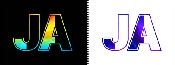 頭文字Jaロゴアイコンベクトルデザインテンプレート 企業アイデンティティのためのプレミアム豪華なロゴタイプ — ストックベクタ