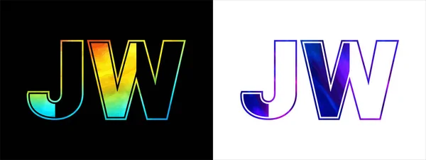 初始字母Jw标志图标图标矢量设计模板 企业身份的奢侈奢侈标志类型 — 图库矢量图片