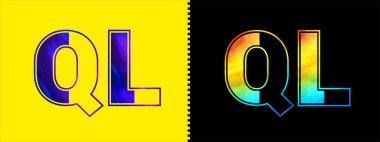 Harf QL logo tasarım vektör şablonu. Kurumsal iş kimliği için yaratıcı modern lüks logoti