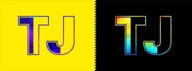 İlk harf TJ logo simgesi vektör tasarım şablonu. Şirket kimlikleri için lüks logolar.