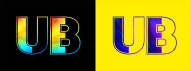 İlk harf UB logo simgesi vektör tasarım şablonu. Şirket kimlikleri için lüks logolar.